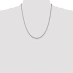 Sterling Silver Rhodium-plated 2.5mm Box Chain