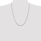 Sterling Silver Rhodium-plated 2.5mm Box Chain