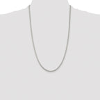 Sterling Silver Rhodium-plated 2.5mm Box Chain