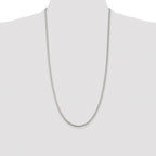 Sterling Silver Rhodium-plated 2.5mm Box Chain