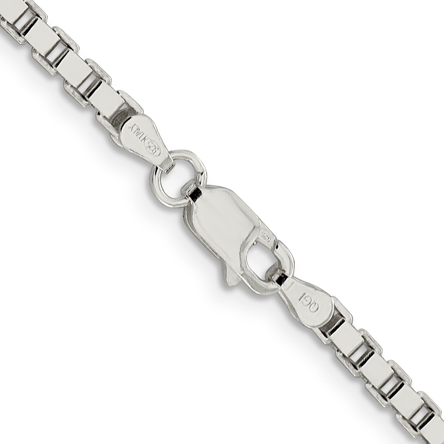 Sterling Silver Box Chain Necklace 3mm