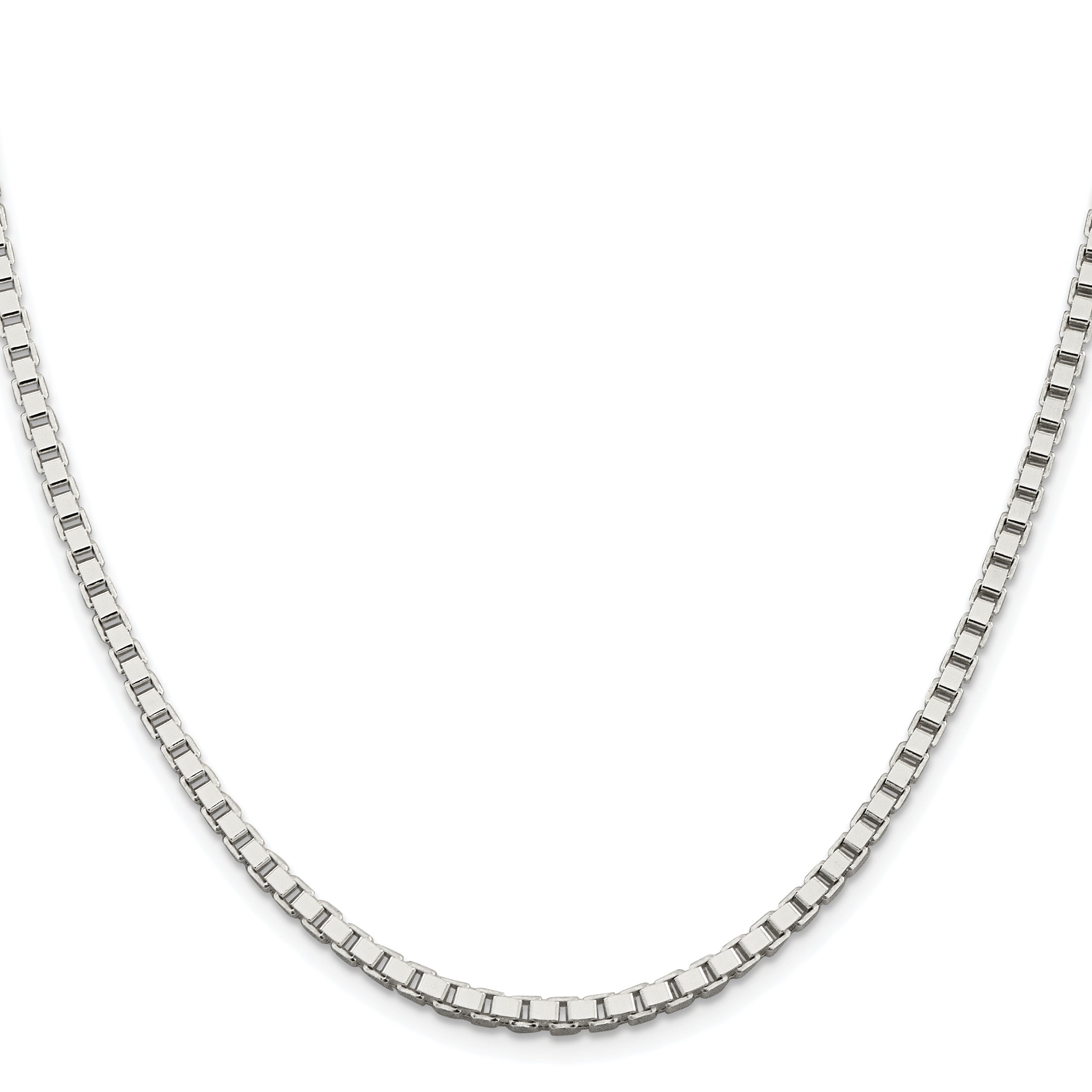 Sterling Silver Rhodium-plated 3mm Box Chain Secondary image