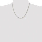 Sterling Silver Rhodium-plated 3mm Box Chain
