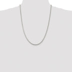 Sterling Silver Rhodium-plated 3mm Box Chain