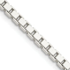 Sterling Silver Box Chain Necklace 3mm