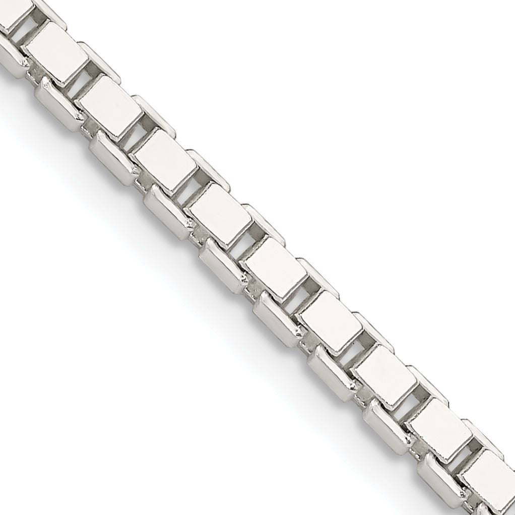 Sterling Silver Box Chain Necklace 3mm