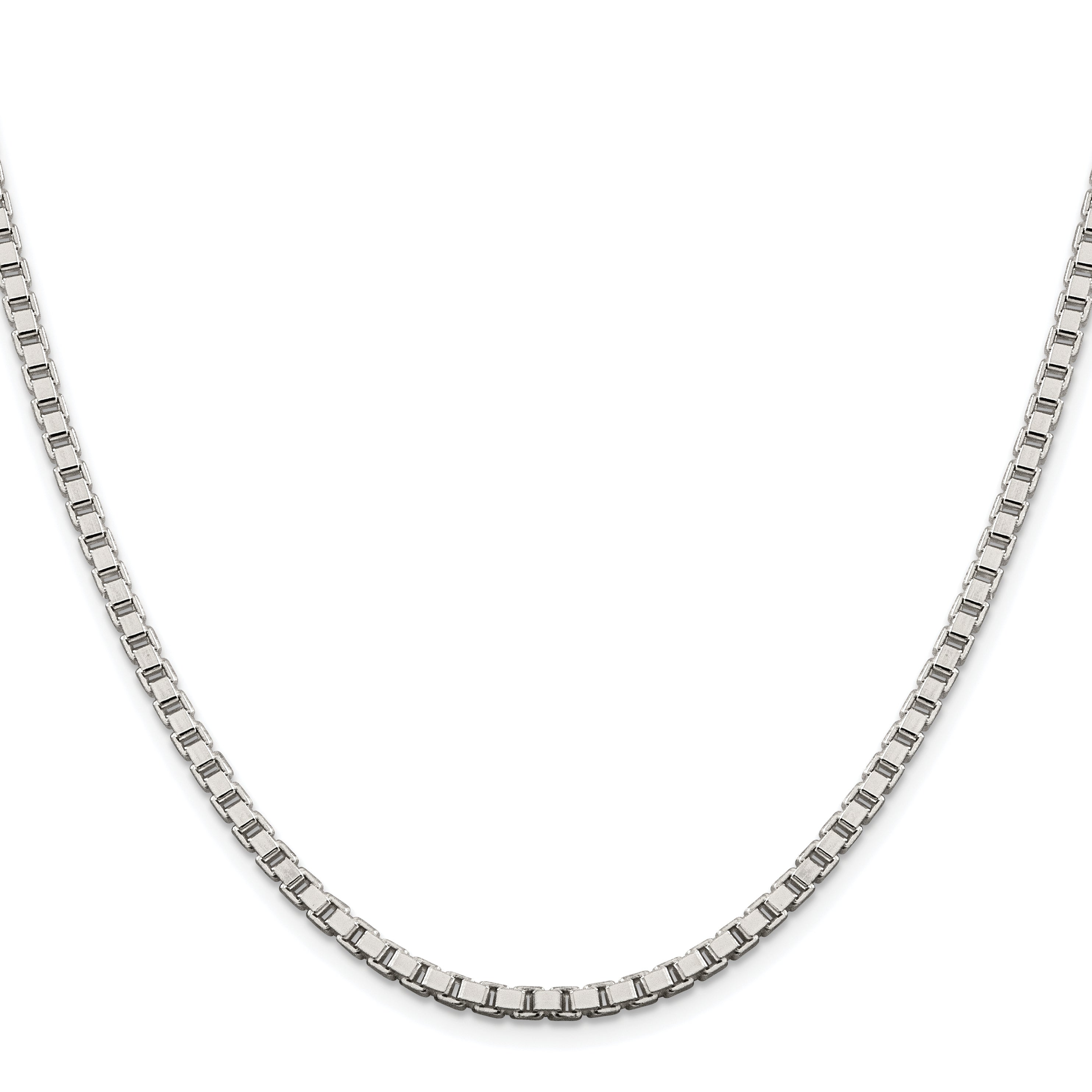 Sterling Silver Rhodium-plated 3.25mm Box Chain Secondary image
