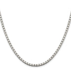 Sterling Silver Rhodium-plated 3.25mm Box Chain