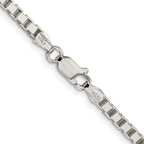 Sterling Silver Rhodium-plated 3.25mm Box Chain
