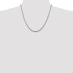 Sterling Silver Rhodium-plated 3.25mm Box Chain