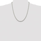 Sterling Silver Rhodium-plated 3.25mm Box Chain