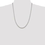 Sterling Silver Rhodium-plated 3.25mm Box Chain