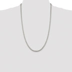 Sterling Silver Rhodium-plated 3.25mm Box Chain