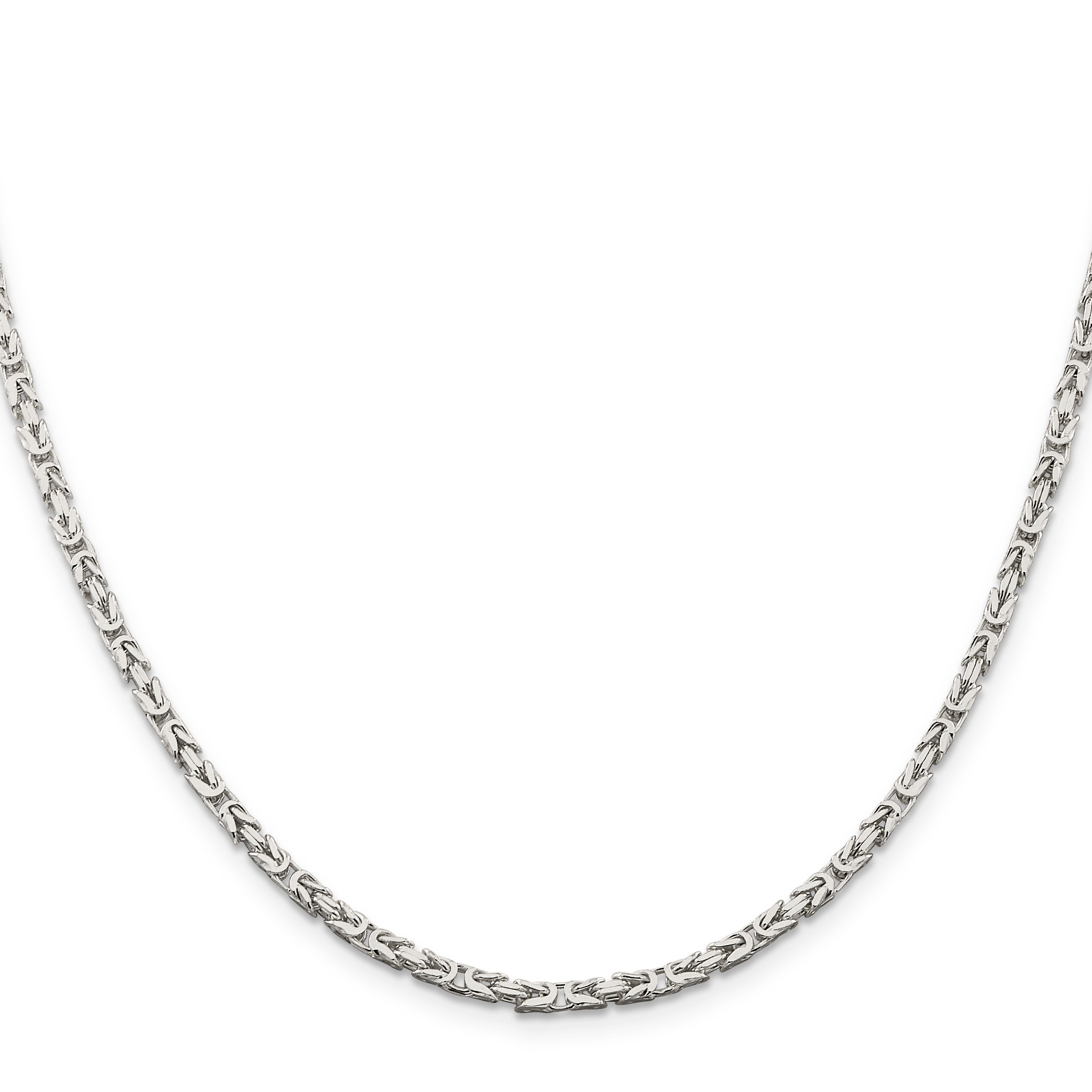 Sterling Silver 2.5mm Byzantine Chain Main image