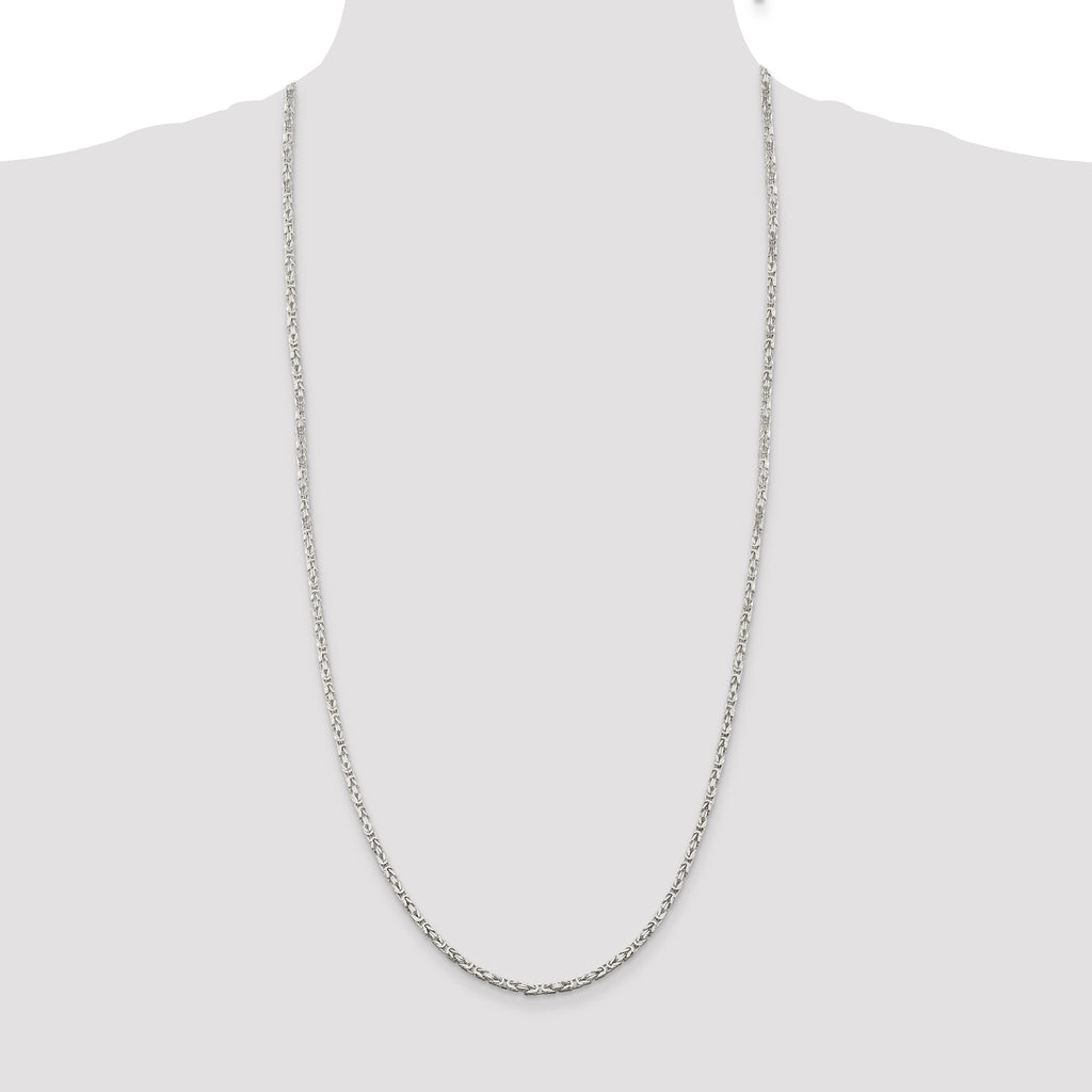 Sterling Silver 2.5mm Byzantine Chain