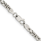 Sterling Silver 3.25mm Byzantine Chain