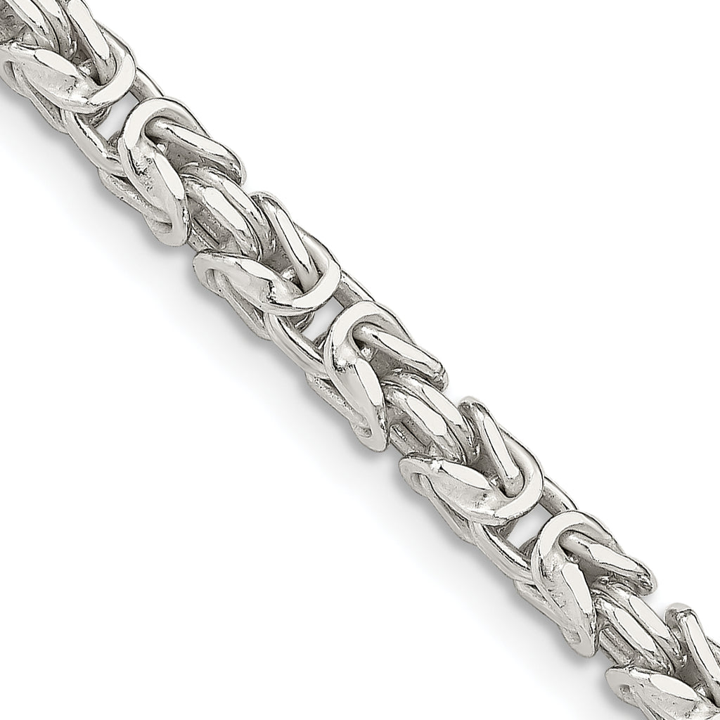 Sterling Silver Byzantine Chain Necklace 3.25mm