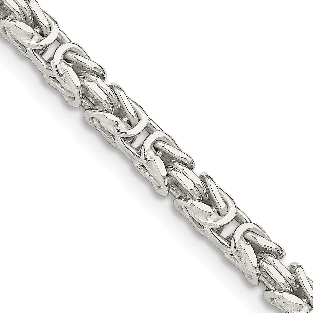 Sterling Silver Byzantine Chain Necklace 3.25mm