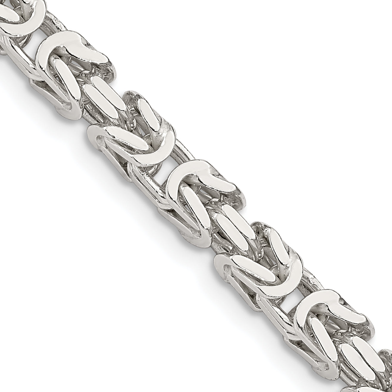 Sterling Silver 4.25mm Byzantine Chain Secondary image