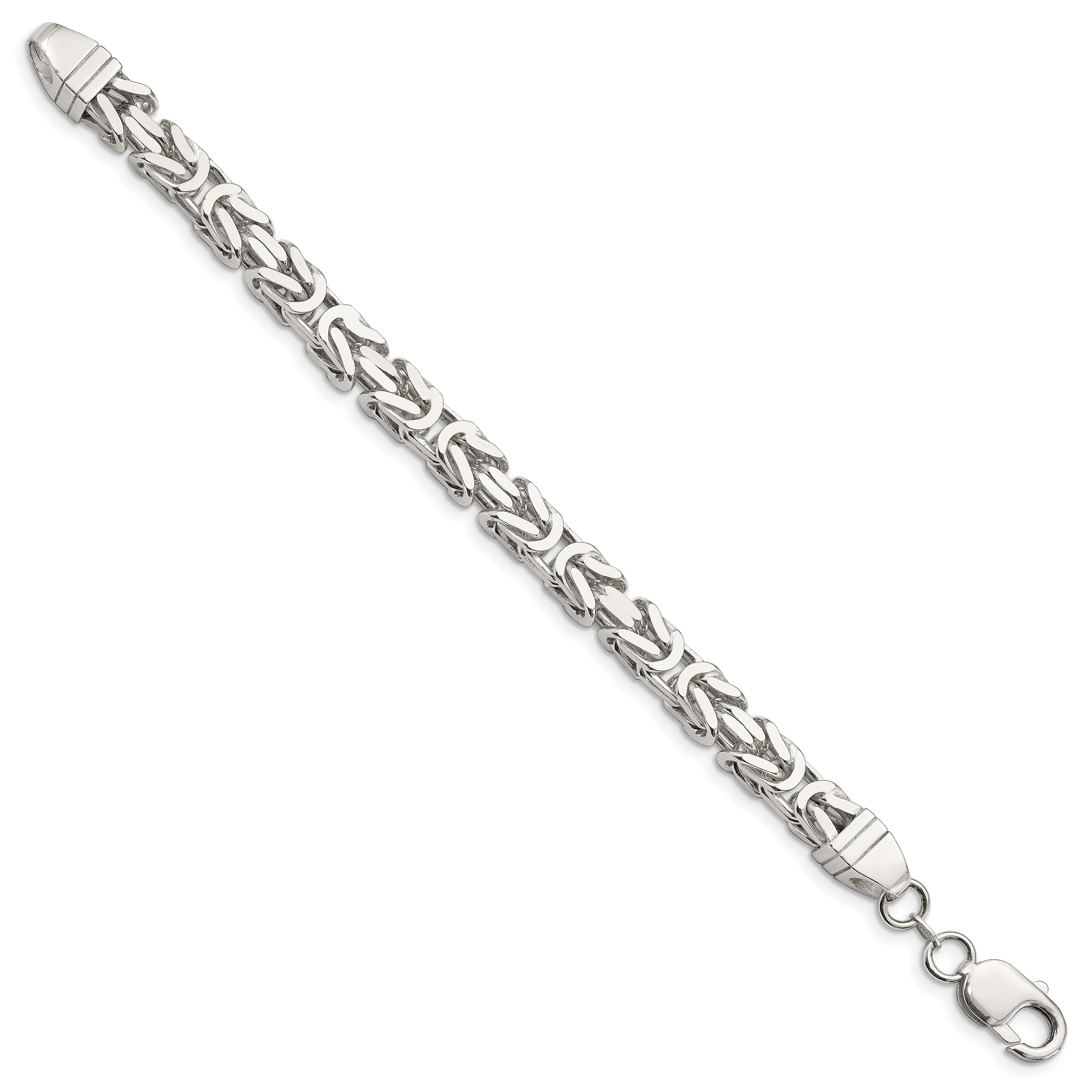 Sterling Silver 7.5mm Byzantine Chain