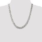 Sterling Silver 8.25mm Byzantine Chain