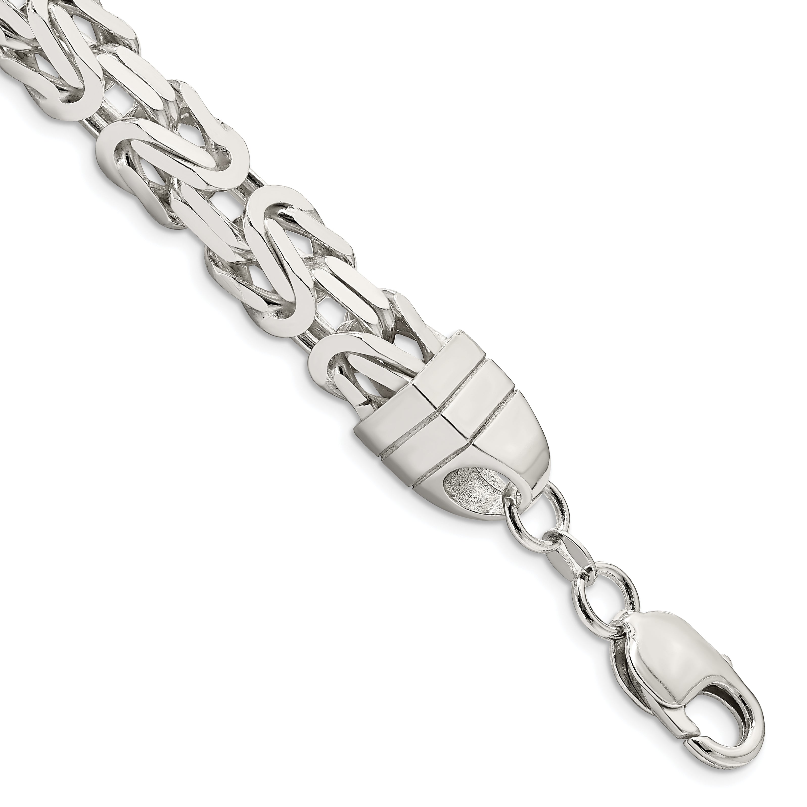 Sterling Silver 8.25mm Byzantine Chain Main image