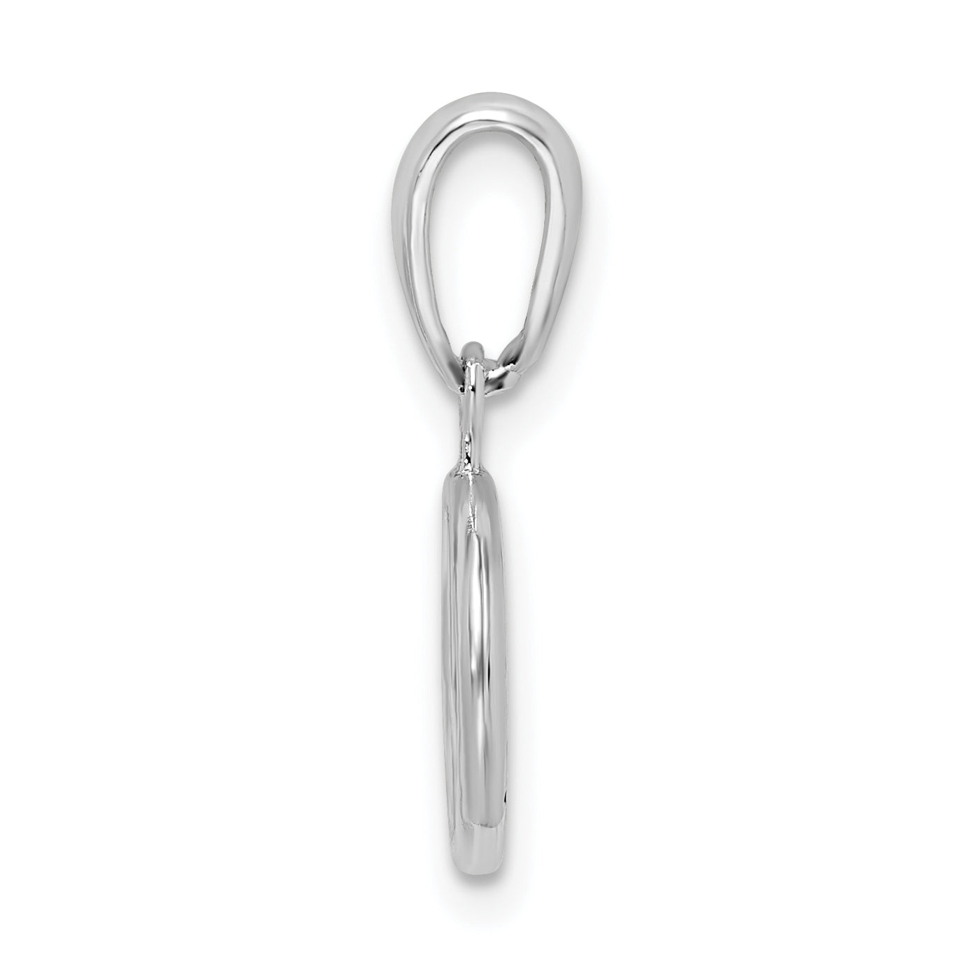 De-Ani Sterling Silver Rhodium-Plated Polished Peace Symbol Pendant Secondary image