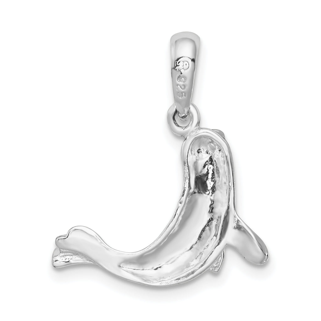 De-Ani Sterling Silver Rhodium-Plated Polished Seal Pendant