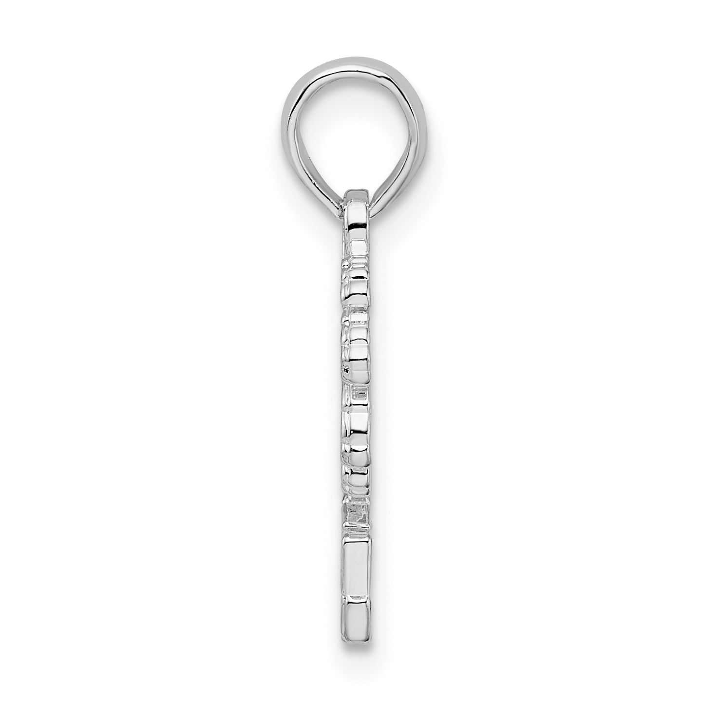 De-Ani Sterling Silver Rhodium-Plated Polished and Textured Siesta Key Palm Tree Pendant Secondary image