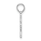 De-Ani Sterling Silver Rhodium-Plated Polished and Textured Siesta Key Palm Tree Pendant