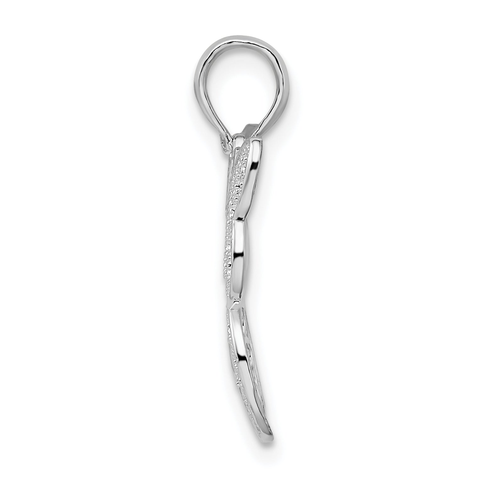 De-Ani Sterling Silver Rhodium-Plated Polished Filigree Wing Butterfly Pendant Secondary image
