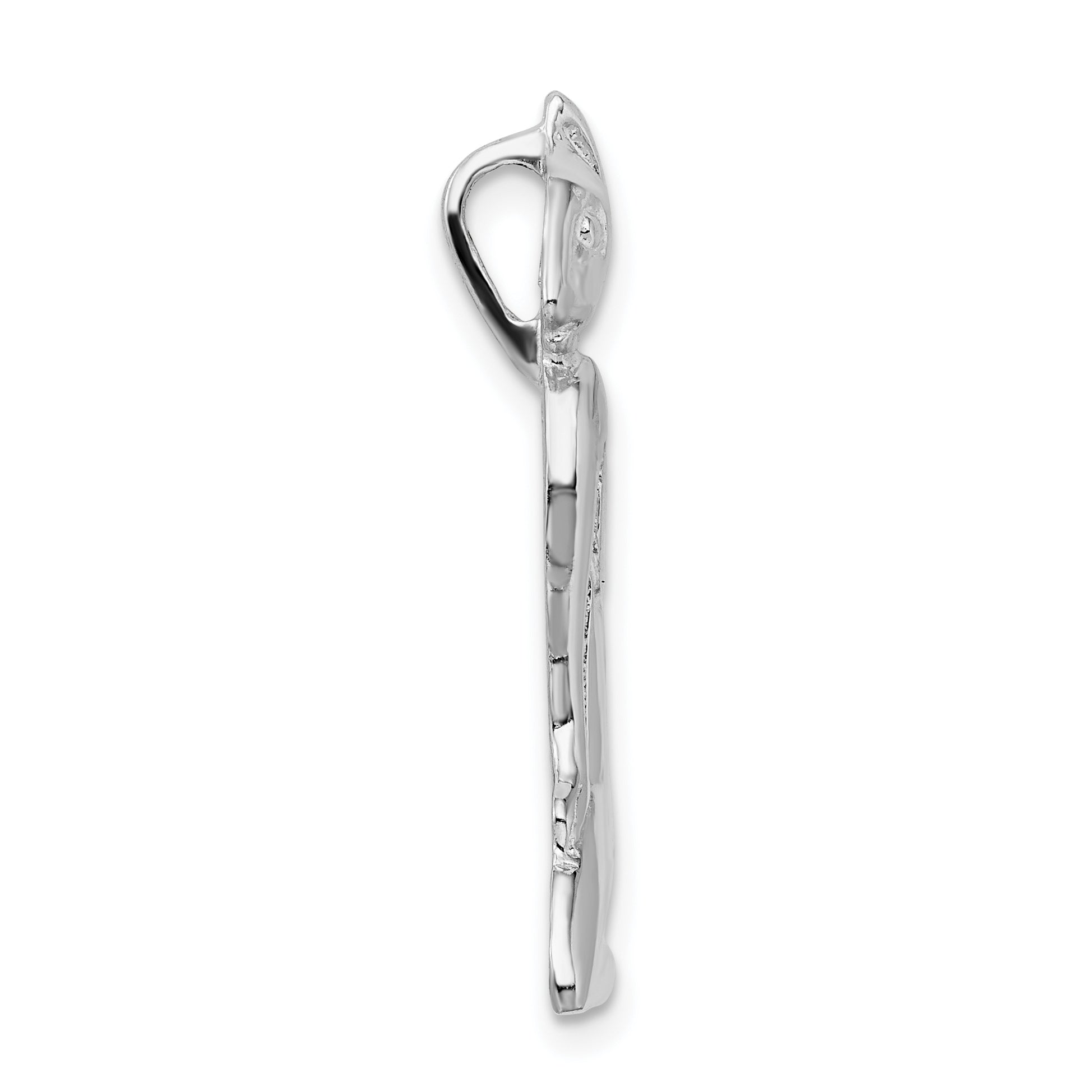 De-Ani Sterling Silver Rhodium-Plated Polished Marco Island Cat Slide Secondary image