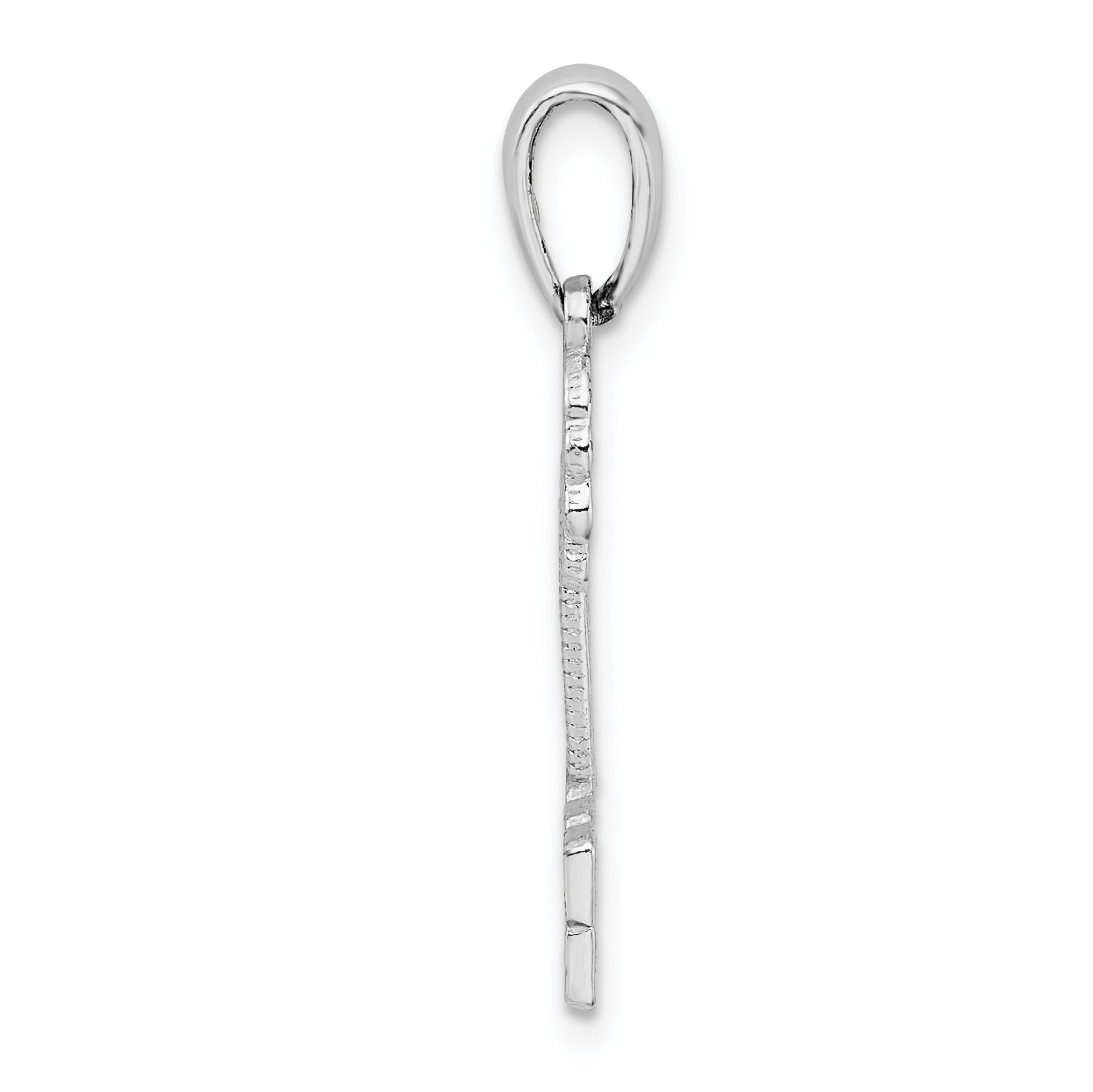 De-Ani Sterling Silver Rhodium-Plated Polished Marco Island Palm Tree Pendant Secondary image
