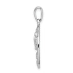 De-Ani Sterling Silver Rhodium-Plated Polished Marco Island Palm Tree Pendant