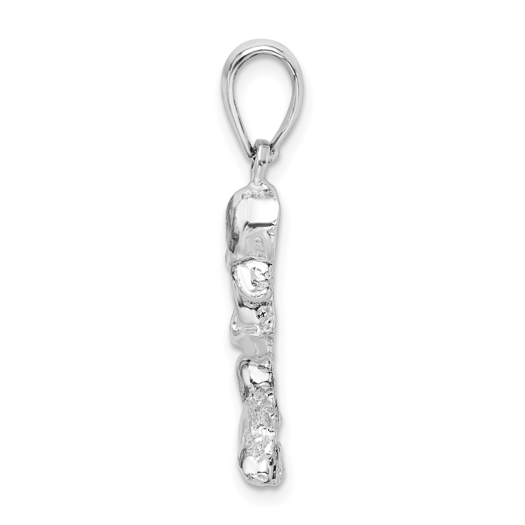 De-Ani Sterling Silver Rhodium-Plated Polished Octopus Pendant Secondary image