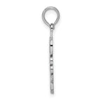 De-Ani Sterling Silver Rhodium-plated Polished Vertical OBX Pendant