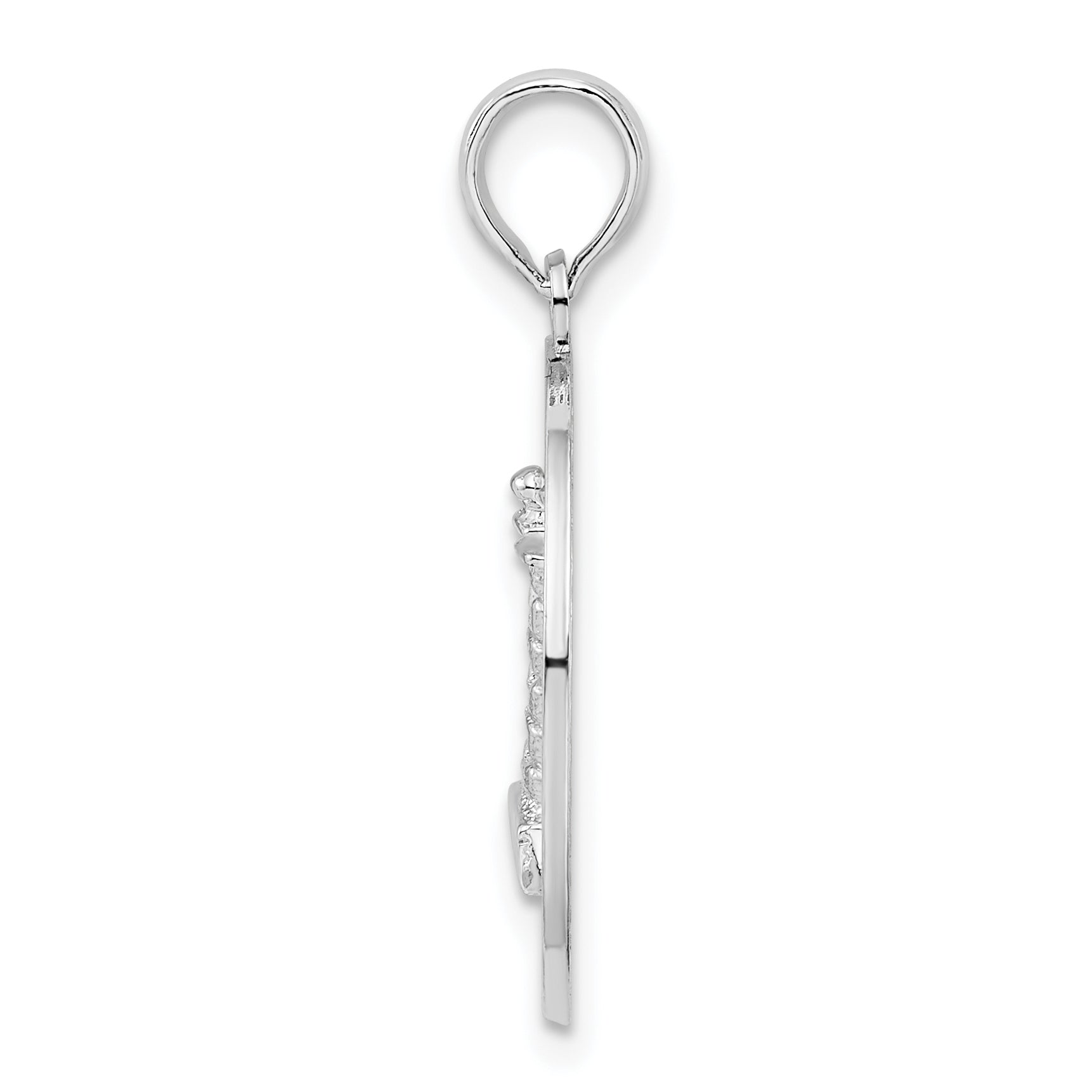 De-Ani Sterling Silver Rhodium-Plated St. Augustine with Lighthouse Circle Pendant Secondary image