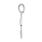 De-Ani Sterling Silver Rhodium-Plated St. Augustine with Palm Tree Circle Pendant