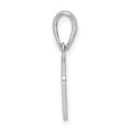 De-Ani Sterling Silver Rhodium-plated Polished 4 Aces Good Luck Playing Cards Pendant