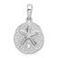 De-Ani Sterling Silver Rhodium-Plated Polished and Textured Small Sand Dollar Pendant