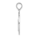 De-Ani Sterling Silver Rhodium-Plated Polished Barbados with Trident Circle Pendant