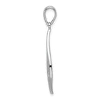 De-Ani Sterling Silver Rhodium-Plated Polished Teardrop Celtic Knot Pendant