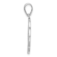 De-Ani Sterling Silver Rhodium-Plated Polished Celtic Circle Eternity Knot Pendant