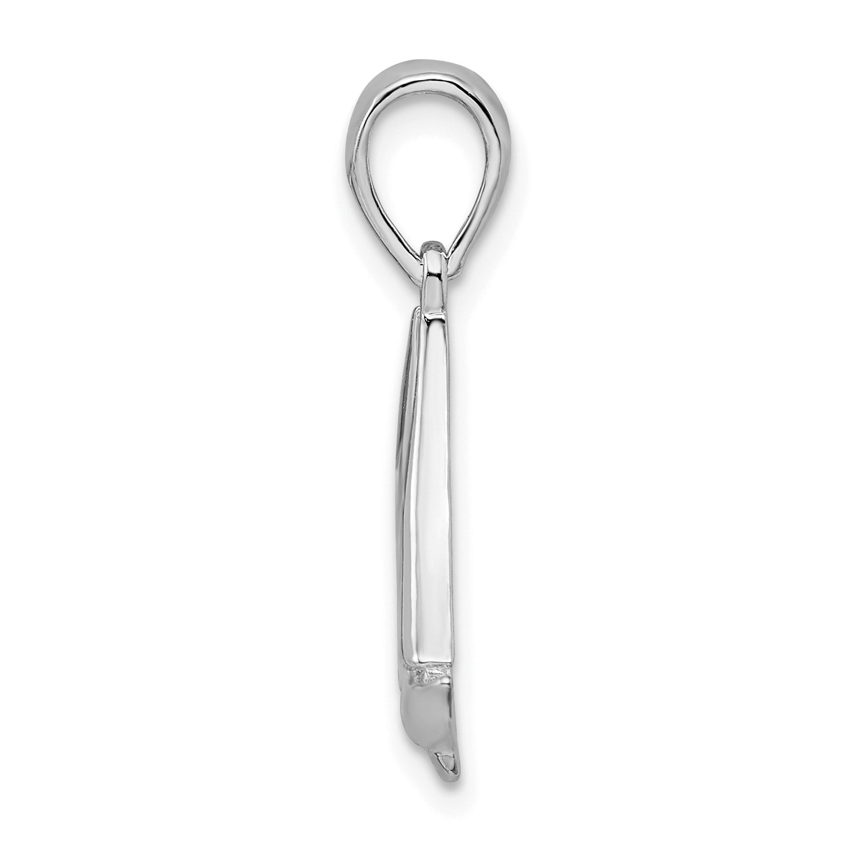 De-Ani Sterling Silver Rhodium-Plated Polished Sailboat Pendant Secondary image