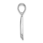 De-Ani Sterling Silver Rhodium-Plated Polished Sailboat Pendant