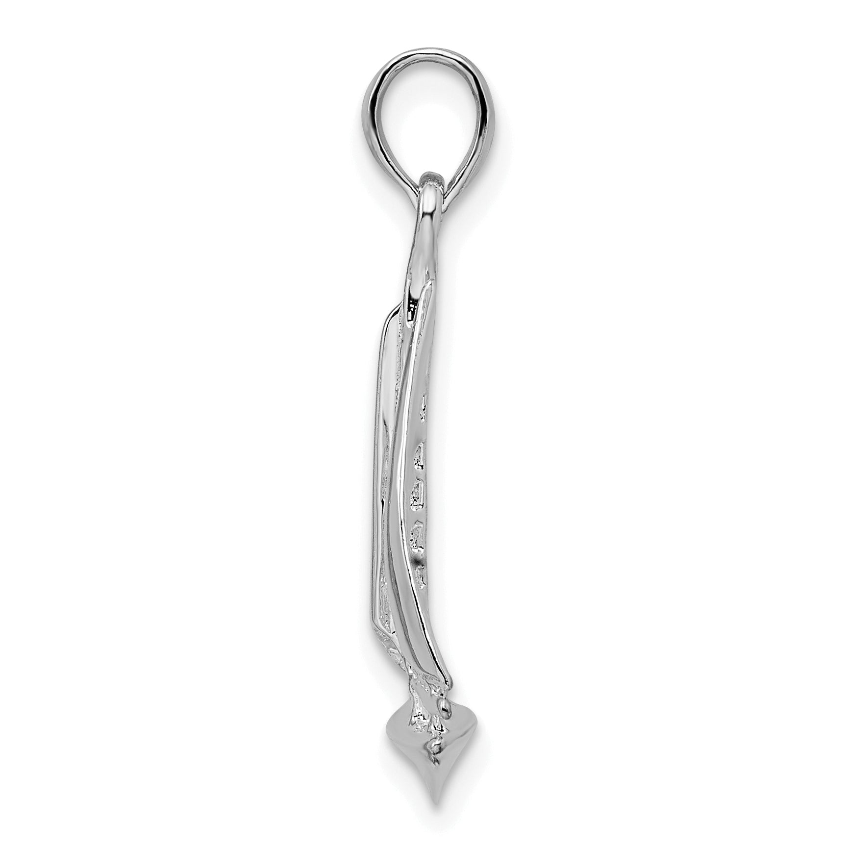 De-Ani Sterling Silver Rhodium-Plated Polished 3D Sailboat Pendant