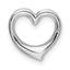 De-Ani Sterling Silver Rhodium-plated Polished Heart Slide
