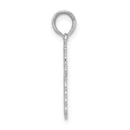 De-Ani Sterling Silver Rhodium-plated Polished Lace Trim Cross Pendant
