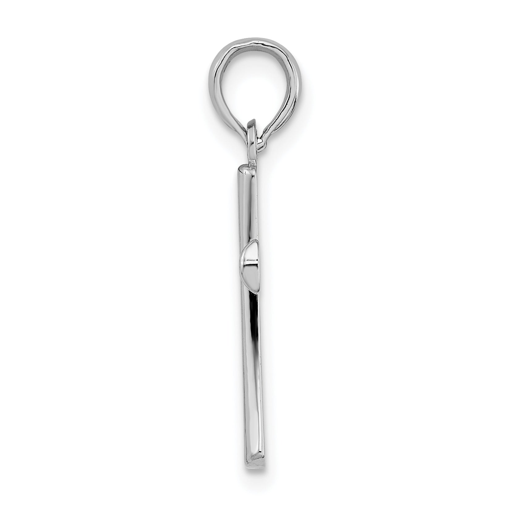 De-Ani Sterling Silver Rhodium-plated Polished Cross Pendant Secondary image