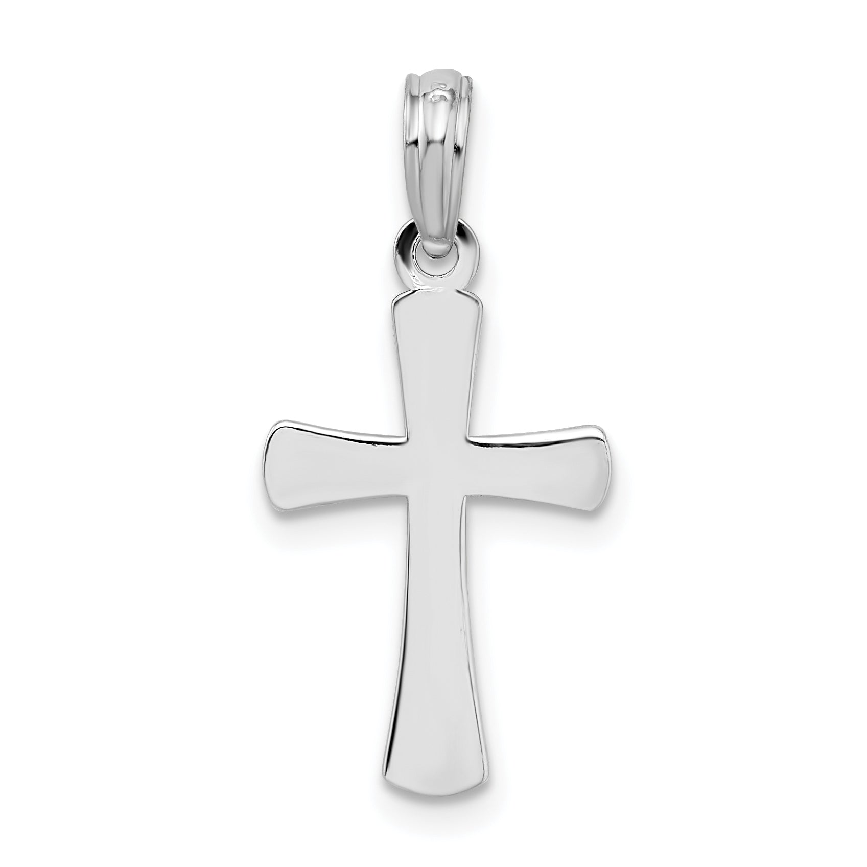 De-Ani Sterling Silver Rhodium-plated Polished Cross Pendant